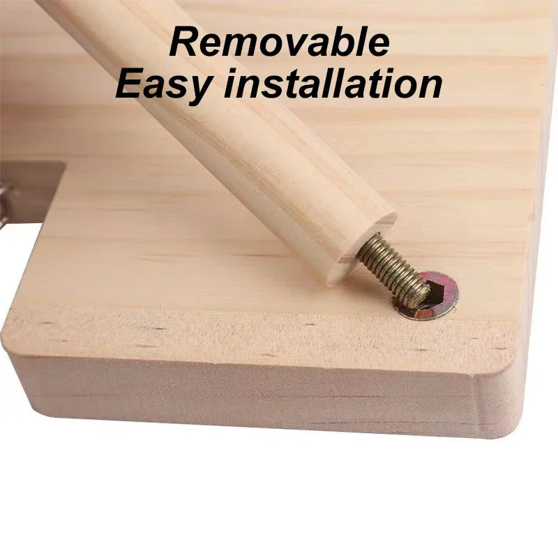 Kleintierplattform und Treppe für Mäuse und Hamster aus Holz